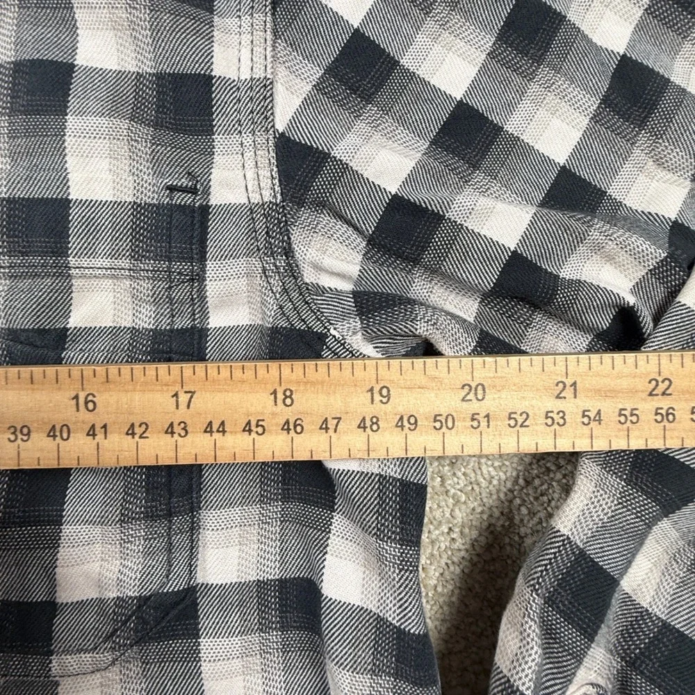 Carhartt Mens Relaxed Fit Buffalo Plaid Flannel Shirt Black White Small 1958